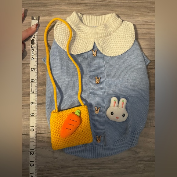 Bunny/Easter dog sweater size L - Picture 2 of 4